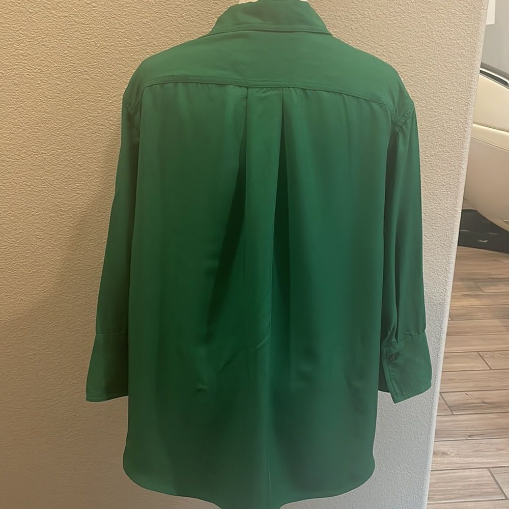 Zara Basic Button Down Long Sleeve Blouse Size M - image 2